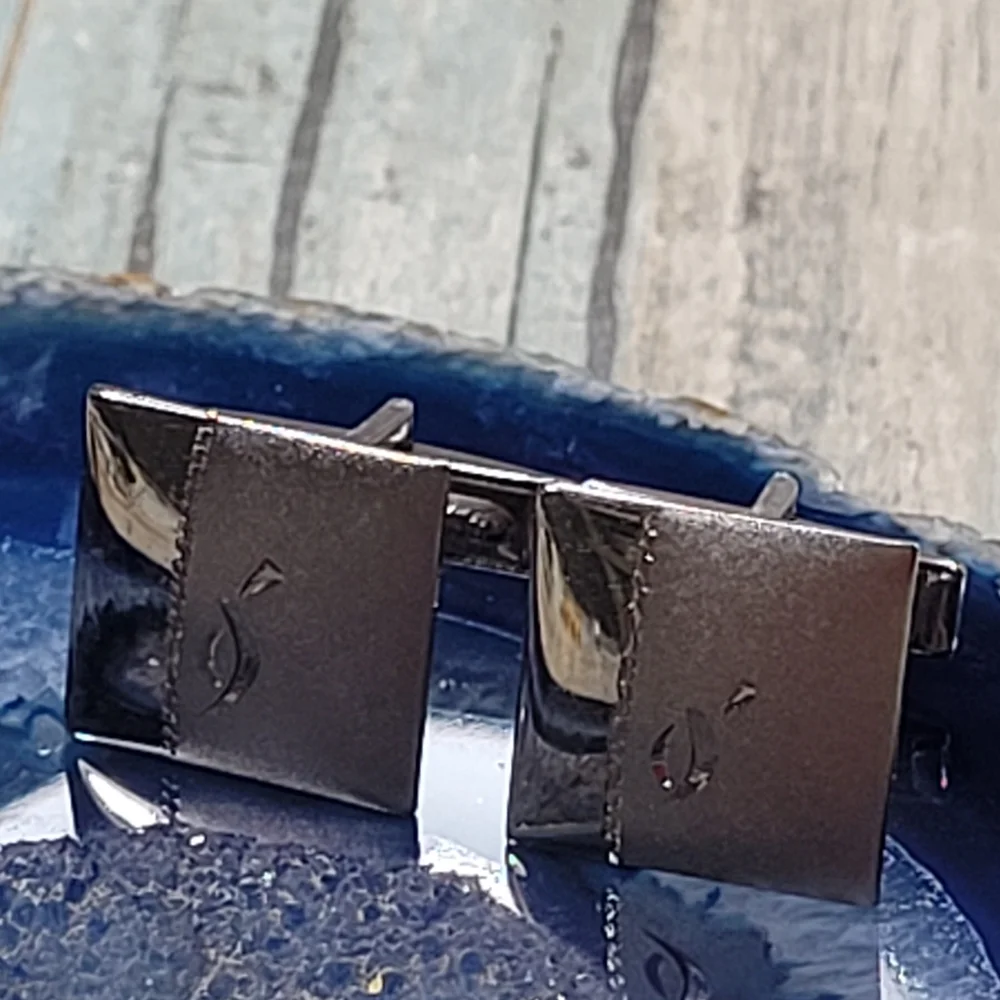 Sterling Square Cuff Links.